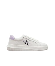 CALVIN KLEIN CK JEANS  Chunky Cupsole Turnschuhe aus Leder Wei&szlig; - Damenschuhe - 2