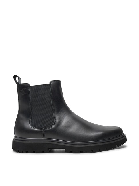 CK JEANS Chelsea-Boots aus Leder Schwarz - Herrenschuhe