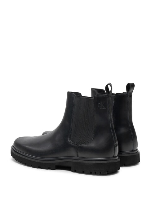 CK JEANS Chelsea-Boots aus Leder Schwarz - Herrenschuhe