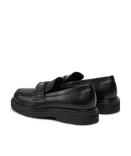CALVIN KLEIN LOAFER W/HW LTH Ledermokassin Schwarz - Damenschuhe - 5
