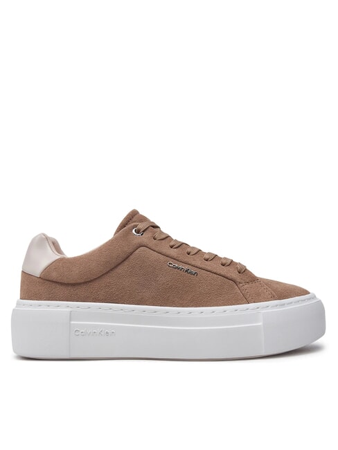 FLATFORM CUP LACE UP Sneaker aus Wildleder braun - Damenschuhe