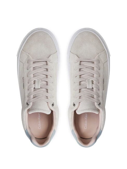 FLATFORM CUP LACE UP Sneaker aus Wildleder Beige - Damenschuhe