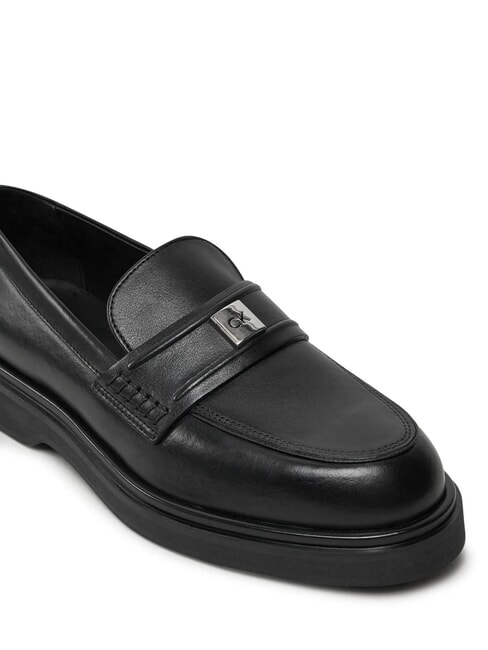 LOAFER W/HW LTH Ledermokassin Schwarz - Damenschuhe