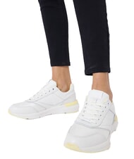 CALVIN KLEIN EPI MONO MIX Ledersneakers Wei&szlig; - Damenschuhe - 8