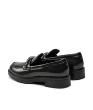 CALVIN KLEIN LOAFER BAR SAFF Lederslipper mit Saffiano-Einsatz Schwarz - Damenschuhe - 5