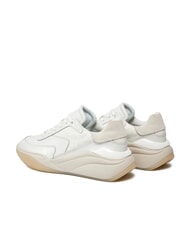 CALVIN KLEIN WEDGE MONO Ledersneakers Wei&szlig; - Damenschuhe - 6