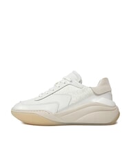 CALVIN KLEIN WEDGE MONO Ledersneakers Wei&szlig; - Damenschuhe - 4