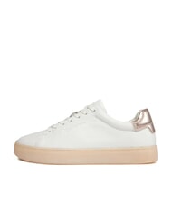 CALVIN KLEIN CUPSOLE LACE UP PEARL Ledersneakers Wei&szlig; - Damenschuhe - 4