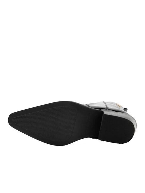 TH COWBOY Texanische Stiefel aus gl&auml;nzendem Leder Schwarz - Damenschuhe