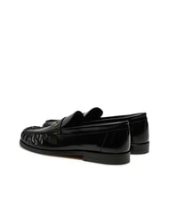 TOMMY HILFIGER TH MONOGRAM Gl&auml;nzende Lederslipper Schwarz - Damenschuhe - 6