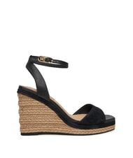 TOMMY HILFIGER TH MONOGRAM Hohe Keilsandalen aus Leder Schwarz - Damenschuhe - 2