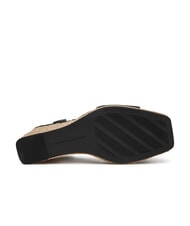 TOMMY HILFIGER TH MONOGRAM Hohe Keilsandalen aus Leder Schwarz - Damenschuhe - 6