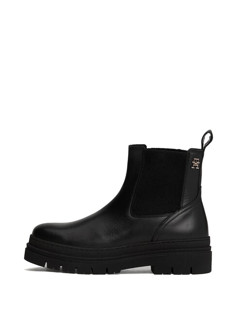 TH Chelsea-Stiefeletten aus Leder Schwarz - Damenschuhe