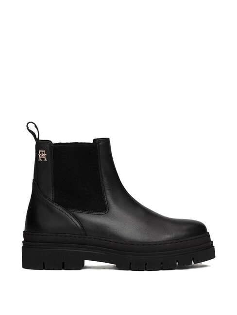 TH Chelsea-Stiefeletten aus Leder Schwarz - Damenschuhe