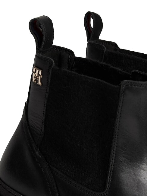 TH Chelsea-Stiefeletten aus Leder Schwarz - Damenschuhe