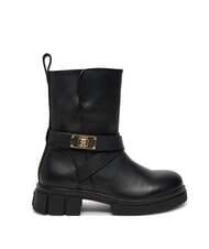 TOMMY HILFIGER BIKER Lederstiefeletten mit Schnalle Schwarz - Damenschuhe - 2