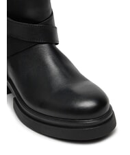 TOMMY HILFIGER BIKER Lederstiefeletten mit Schnalle Schwarz - Damenschuhe - 3