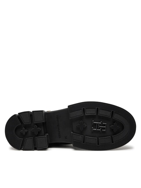 BIKER Lederstiefeletten mit Schnalle Schwarz - Damenschuhe