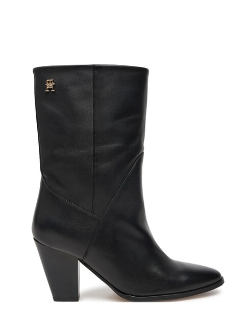 MID COWBOY Lederstiefeletten mit Absatz Schwarz - Damenschuhe