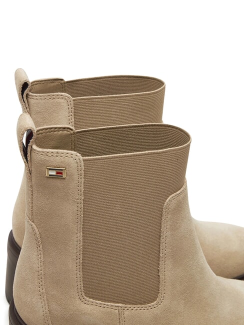 FLAG MID HEEL Wildleder-Ankle-Boots Beige - Damenschuhe