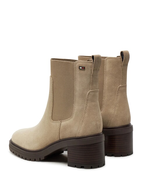 FLAG MID HEEL Wildleder-Ankle-Boots Beige - Damenschuhe