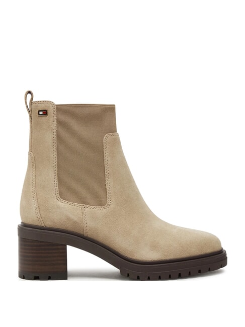 FLAG MID HEEL Wildleder-Ankle-Boots Beige - Damenschuhe