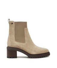 TOMMY HILFIGER FLAG MID HEEL Wildleder-Ankle-Boots Beige - Damenschuhe - 2