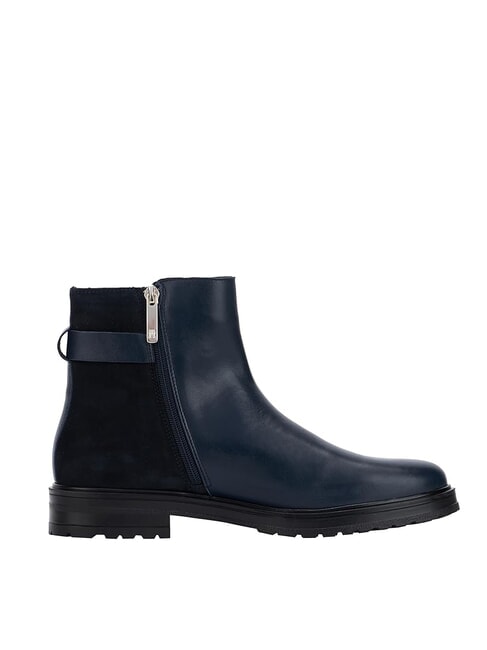 TH Niedrige Stiefeletten aus Wildleder und Leder Blau - Damenschuhe