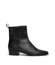TOMMY HILFIGER LOW COWBOY Spitz zulaufende Stiefeletten aus bedrucktem Leder Schwarz - Damenschuhe - 2