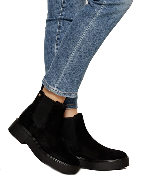 MINIMAL Wildleder-Ankle-Boots Schwarz - Damenschuhe