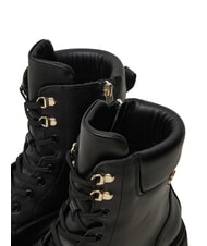 TOMMY HILFIGER LACE -UP BIKE Schn&uuml;rstiefel aus Leder Schwarz - Damenschuhe - 3