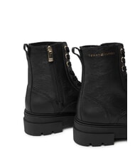TOMMY HILFIGER BICOLOR Schn&uuml;rstiefel aus Leder Schwarz - Damenschuhe - 4