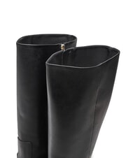 TOMMY HILFIGER TH CHAIN Hohe Lederstiefel mit Kette Schwarz - Damenschuhe - 4