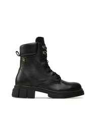 TOMMY HILFIGER LACE -UP BIKE Schn&uuml;rstiefel aus Leder Schwarz - Damenschuhe - 2