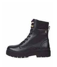 TOMMY HILFIGER CLEATED LACE-UP Schn&uuml;rstiefeletten mit gepolstertem Schaft Schwarz - Damenschuhe - 2