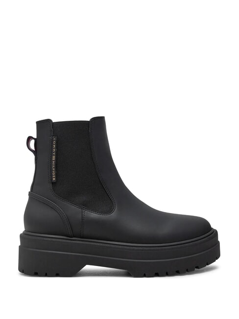 RUBBERISED CHEALSEA Stiefeletten mit elastischem Einsatz Schwarz - Damenschuhe