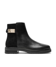 TOMMY HILFIGER TH Niedrige Stiefeletten aus Wildleder und Leder Schwarz - Damenschuhe - 2