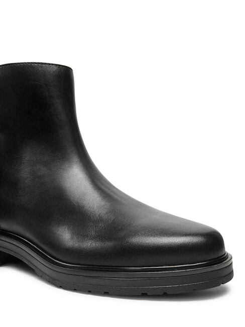 TH Niedrige Stiefeletten aus Wildleder und Leder Schwarz - Damenschuhe