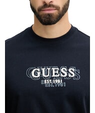 GUESS SMALL LOGO Kurzarm-T-Shirt in regul&auml;rer Passform smartblue - Herren-T-Shirts - 3