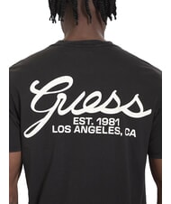 GUESS SCRIPT LOGO Kurz&auml;rmeliges bedrucktes T-Shirt pechschwarz multi - Herren-T-Shirts - 4
