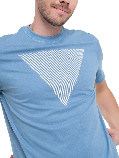 TRIANGLE LOGO Kurzarm-T-Shirt mit normaler Passform Pariser Dach blau - Herren-T-Shirts