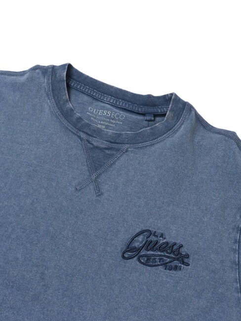 WASHED Kurzarm-T-Shirt in regul&auml;rer Passform blauer Schnee gewaschen - Herren-T-Shirts