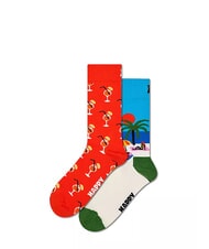 HAPPY SOCKS BEACH LIFE Geschenkset mit 2 Paar Socken - Herrensocken/Herrenstr&uuml;mpfe