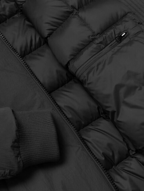 TRAVELLER Jacke mit durchgehendem Rei&szlig;verschluss Schwarz - Daunenjacken f&uuml;r Herren