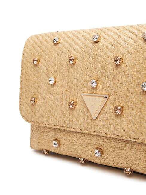 GIULLY 2 Raffia-Umh&auml;ngetasche mit Klappe Lalie Sch&ouml;nheit nat&uuml;rlich - Damentaschen