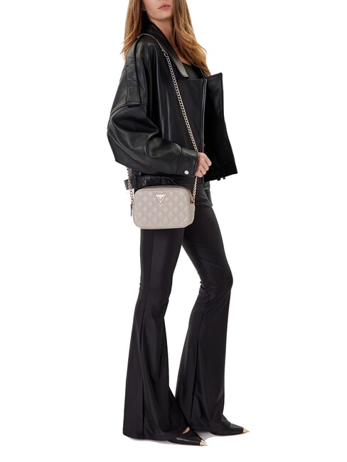 GIULLY 2 Gesteppte Schulterkameratasche Taupe - Damentaschen