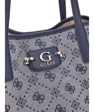 GUESS NEDA Einkaufstasche aus Jacquard-Stoff Marine-Logo - Damentaschen - 4