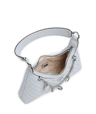GUESS EVERLEE Gesteppte Schultertasche mit Anh&auml;ngern nebliges Blau - Damentaschen - 5