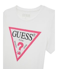 GUESS KIDS Kurzarm-T-Shirt mit Strasssteinen echtes Wei&szlig; A000 - Kinder-T-Shirt - 3