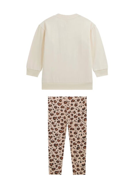 KIDS MINI ME M&auml;dchen-Trainingsanzug-Set mit Sweatshirt und Hose cremwhi - Trainingsanz&uuml;ge f&uuml;r Kinder